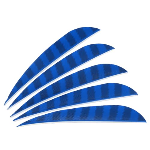 PATIKIL Shield Cut Vanes, 20 Pack 4 Inch Arrow Fletch Turkey Feather Fletch Right Wing Fletching for DIY Target Shooting, Blue