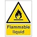 vsafety Signes 69006 an-s Panneau d'avertissement"liquide inflammable Fire et inflammable, autocollant, Portrait, 150 mm x 200 mm, noir/jaune
