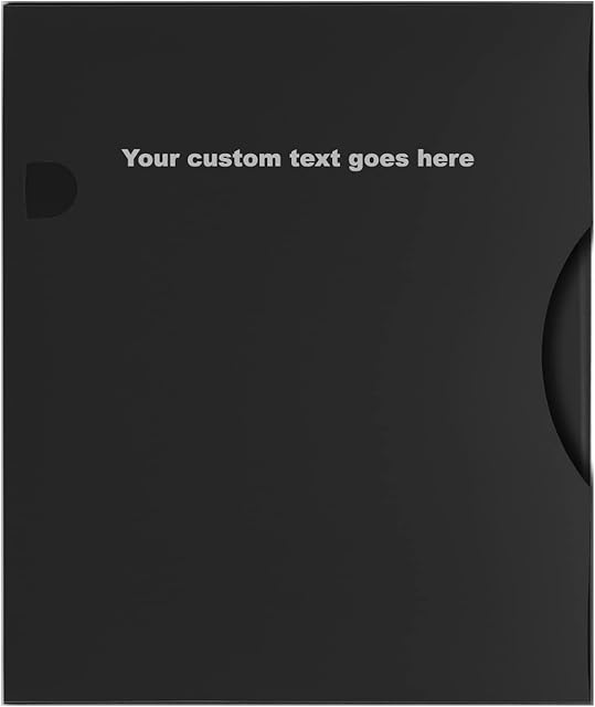 Arpan Personalised A4 Display Book Deluxe Stiff Cover with Storage Case Portfolio - 150 Pockets - Black