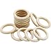 Produktbild NewZC Natürliche Holzringe 18 Stück 70mm Holzring Schmuck Glatt Holz Kreis für Basteln DIY Handwerk Ring Anhänger und Anschlussstück Schmuck Machen - aus Reines Holz