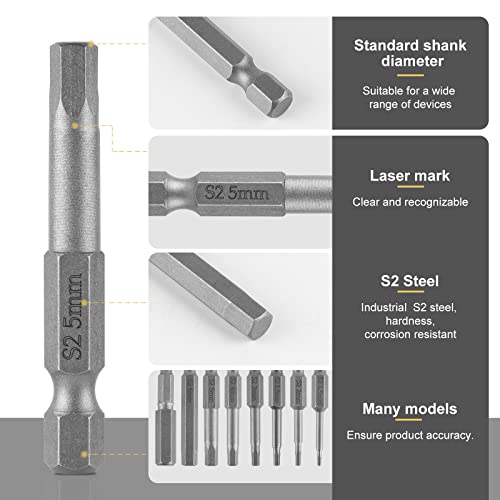 CPROSP 8pcs Brugola per Avvitatore 50mm, Inserti