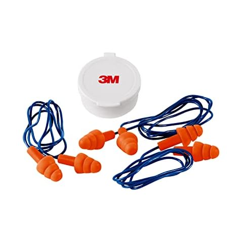 3M Corded Tri-Flange Reusable Earplugs with Case Cover