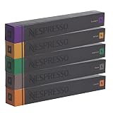 Nespresso Espresso Assortiment de 50 capsules – 10 capsules Volluto, 10 capsules Livanto, 10 capsules Capriccio, 10 capsules Roma, 10 capsules Arpeggio