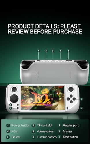 YOIQI E 6ハンドヘルドゲーム機5型4 Kスクリーン対応60 HzeAndroidシステムゲームハンドヘルドゲームは各種シミュレータに適している