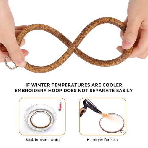 Image of Faylapa 4, 6, 7inch, 6Pcs Oval Embroidery Hoops Set