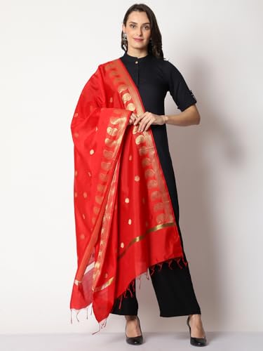 Women’s Banarasi Poly Silk Dupatta | 2.25 Mtrs | Traditional Ethnic Wear Rich Zari Weave | Festive & Party Wear3