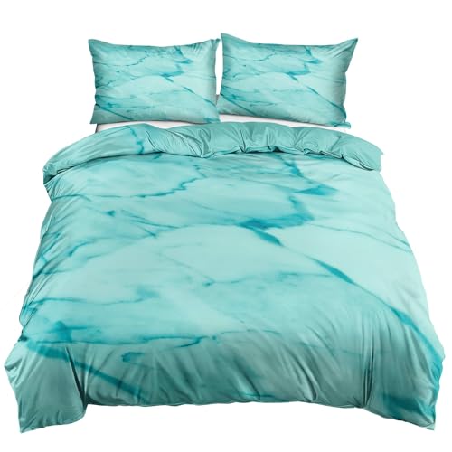 Mármol Funda Nórdica Cama 180 Microfibra Juego de Funda de Edredón 260x240 cm, Moderno Ropa de Cama Suave y 2 Funda de Almohada de 50 x 80 cm, con Cremallera