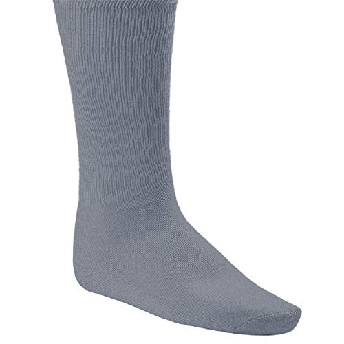 Champion Sports Rhino All Sport Socks – Over the Calf Knee High Athletic Socks for Baseball, Softball, Football, Soccer – Durable Stay‑Up Fit- Small (6.5-8.5) - Gray