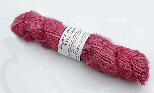 100G/ 1 Skein Recycled Banana Silk Yarn Pink Hand-Spun Soft Yarns #TOP4