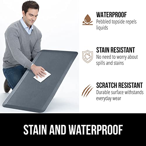 Image of GORILLA GRIP Cushioned Antifatigue Kitchen Mat for Floor, 20x32, Charcoal