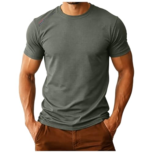 Camisas para Hombre Camisa Ultra cómoda Texturizada Transpirable Refrescante Sedosa Camiseta Hombre Botones (Green, 13XL)