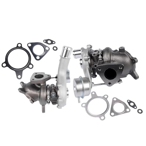 Image of GELUOXI Turbocharger Left and Right Replacement for 2010-2019 Ford Flex Explorer Sport Taurus SHO EcoBoost Lincoln MKS /MKT 3.5L V6 Engine #AA5Z6K682CA AA5E6K682BF