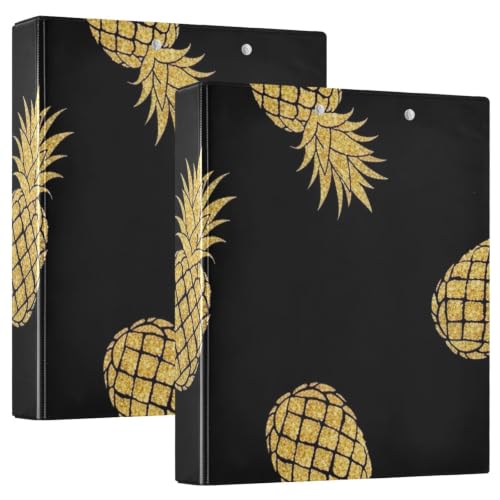 Classeur 3 anneaux Golden Ananas pour organiser vos cours