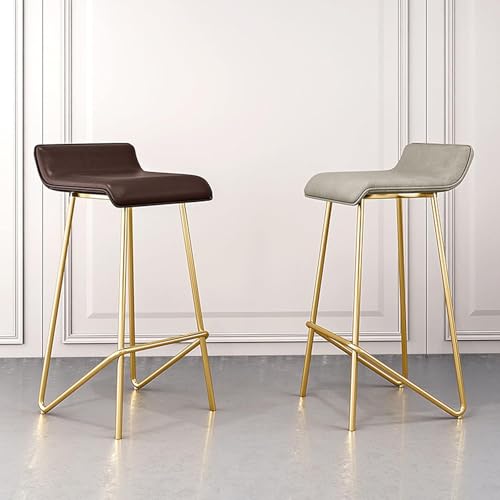 Tabouret de bar avec dossier confortable en simili cuir résistant pour îlot