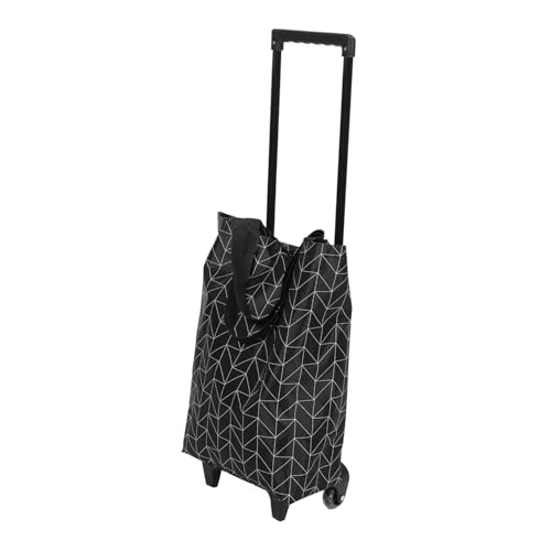 TOPPERFUN Carrito de Compras Plegable con Ruedas Bolsa Resistente de Oxford Marco Metálico Duradero Mango Retráctil para Fácil Transporte para Supermercado y Tareas Domésticas