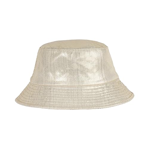 Image of Unisex Metallic Bucket Hat Waterproof Holographic Bucket Hat Fishing Hat Trendy Hip Pop Sun Cap