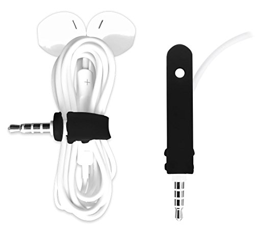 Budsband - Tangle-Free Earbud Cord Organizer/Earphone Holder/Cord Wrap / (Set of 2 in Black)