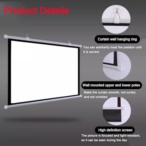 Pantalla de proyección manual 72 pulgadas 16:9 miniatura 2
