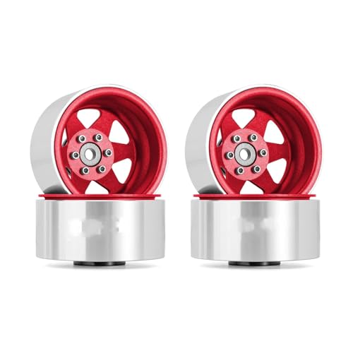 Jeu de pneus compatible avec TRX4 et Axial SCX10 jante métal 1.9 décalage -8.9mm