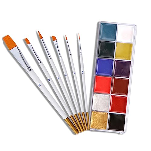 Maquillage corps Healvian longue tenue peinture visage carnaval Halloween 2 pièces