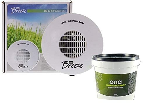 ONA Breeze Fan & ONA Gel - 1L, 4L Jar & 4L Buckets Odour Eliminate (ONA Breeze + Fresh linen Gel 4L Bucket)