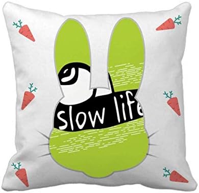 cold master DIY lab Black Animal Snail Silhouette Natural Rabbit Throw Pillow Square Cover