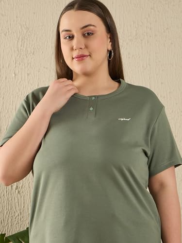 Image of CUPID Women Comfortable Cotton Round Neck Half Sleeve Casual T-Shirt, Sleep, Night, Yoga, Daily Gym n Lounge Wear Short Tee /Top for Girls