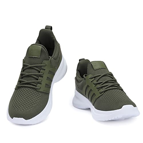 Image of Casbeam Mens Running Shoes Comfortable Lightweight Breathable Walking Shoes Lace-up Shoes Mesh Workout Casual Sports Shoes