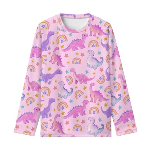 Image of Girls Basic Tee Shirts Outdoor Long Sleeve Shirt Winter Clothes Size 3-16 Top Fall Clothes Gift for Holiday