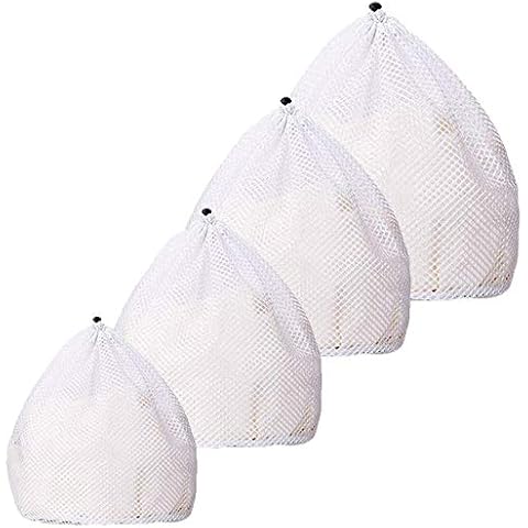 ARPDJK Laundry Bags for Washing Machine Drawstring, 4 Sizes Three Layer Mesh Washing Bags for Delicates Blouse, Bras, Sock, Reusable Net Bag for Laundry Extra Large Cover