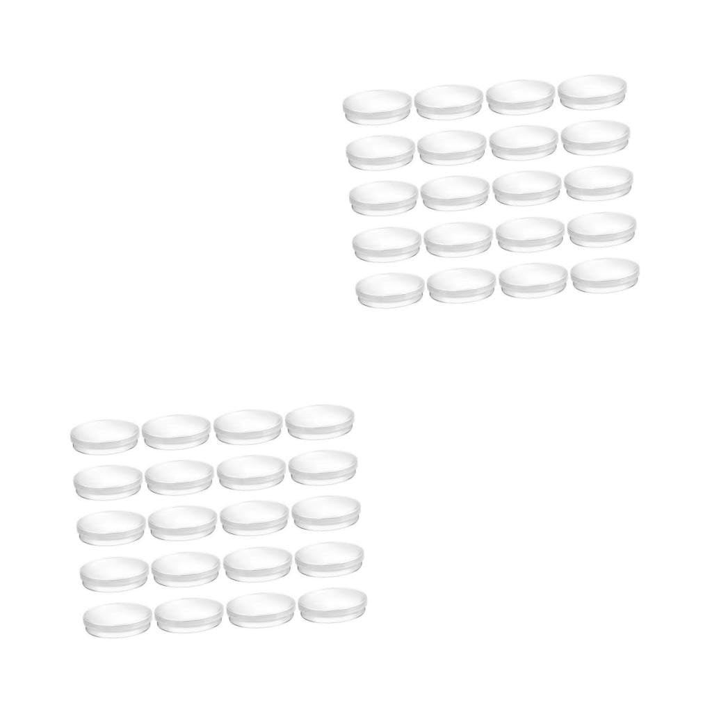 60pcs Plastic Petri Dishes Set Culture Dishes Lids for School Laboratory Experiments Microbiology Studies and Safe Reusable Use