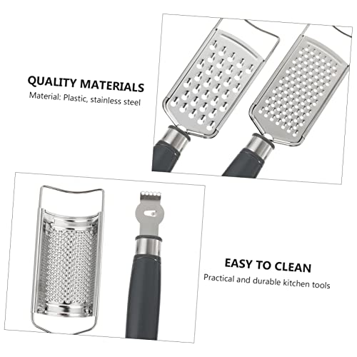 Set de 5 ralladores de cocina manuales gris Solustre miniatura 6
