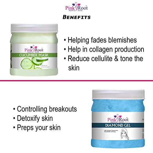 Image of Pink Root Cucumber Mask 500gm with Diamond Gel 500gm