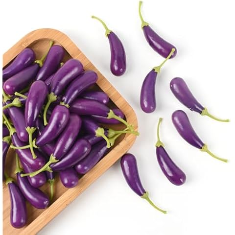 HUIANER Mini Artificial Eggplant 40PCS Cover