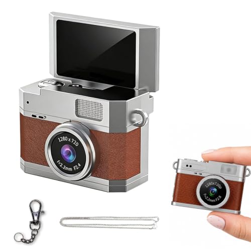 Image of Cason 720P Mini Keychain Camera, Portable Pocket Digital Camera with Retro Filters & Screen, Tiny HD Video Recorder for Phone Transfer, Travel, Kids and Gifts