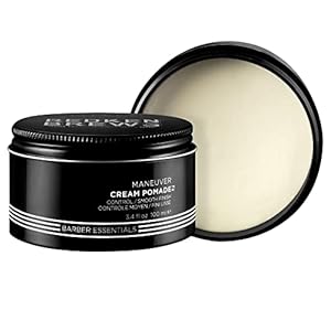 Redken Brews Cream Pomade For Men | Men’s Hair Styling Pomade | Medium Hold | Natural, Smooth Finish with Low Shine | For All Hair Types | Water-Based Pomade | 3.4 Ounce