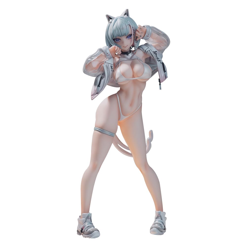 DEXSHUN Kin Mirai Nekomata MIU Figur Anime Manga Illustration Figuren Süße Katzenfrau Modell PVC Anime Statue Sammlerstück Dekoration Geschenk 24cm
