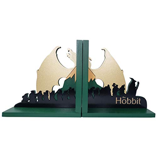 Presente Super - Aparador de Livros O Hobbit Anões e Dragão - Madeira MDF - Lacado