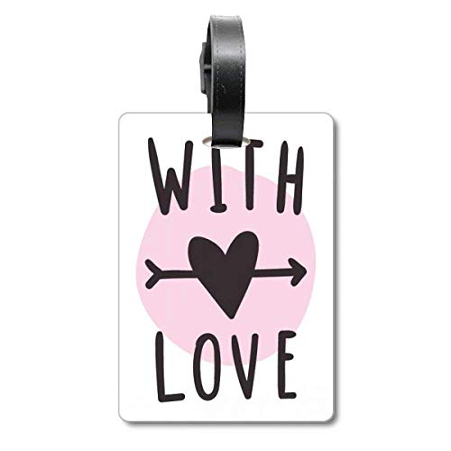 Étiquette à suspendre With You Love rose pour emballage cadeau