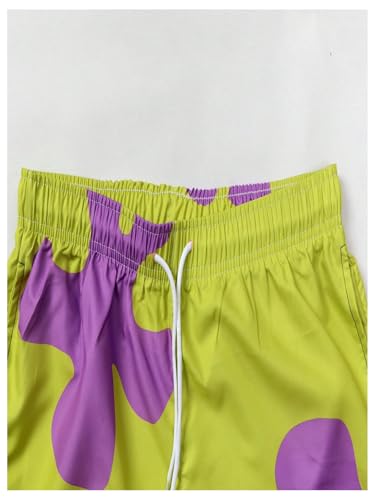 Men's Graphic Swim Trunks Quick Dry Swim Shorts Drawstring Waist Beach Shorts with Pockets3