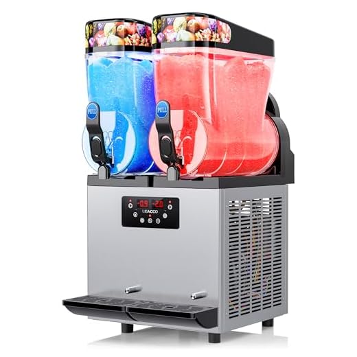 Leacco Commercial Slushie Machine, 30L Frozen Drink Margarita Machine Smoothie Slushy Maker Stainless Steel 110V, 1000W, 8 Gallon
