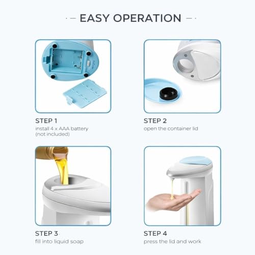 Image of Automatic Soap Dispenser Touchless | Infrared Sensor Liquid Soap Dispenser | Rechargeable /Battery Operated | Waterproof Hand Wash Dispenser for Kitchen & Bathroom (Modal - 6)