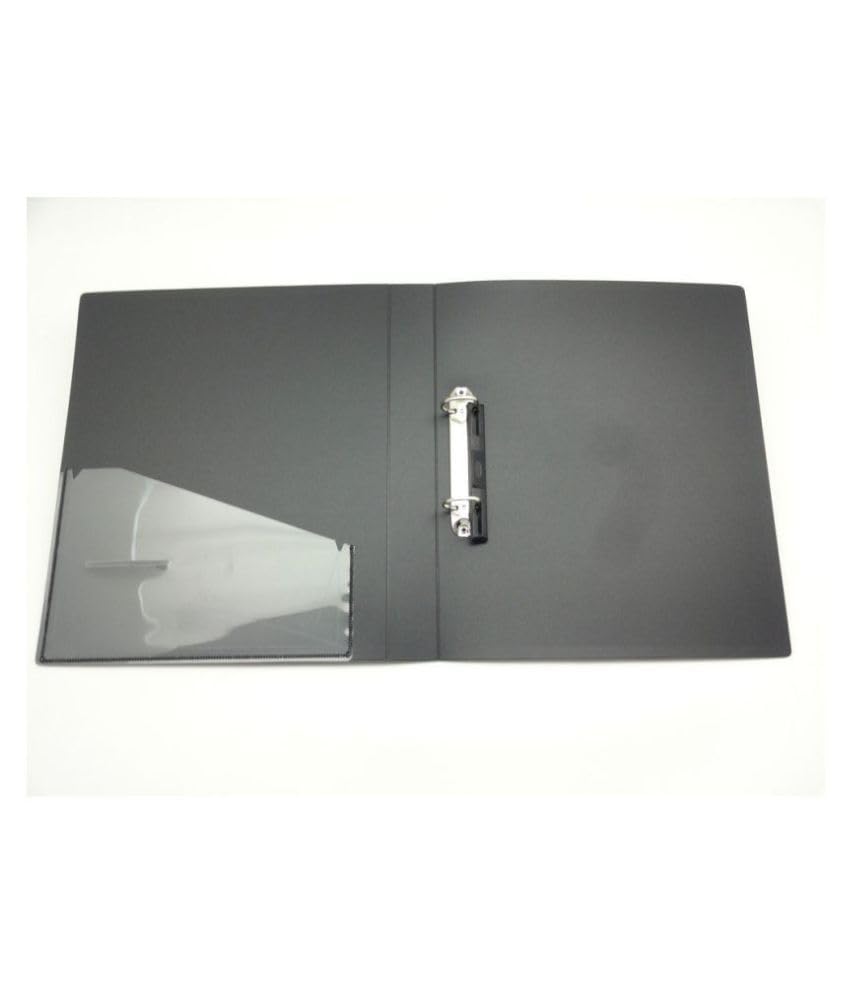 Image of 2D Ring Binder File,Plastic File Folder Legal Size Tough & Durable Ring Binder (A /4 2D RING BINDER GREY - 2)