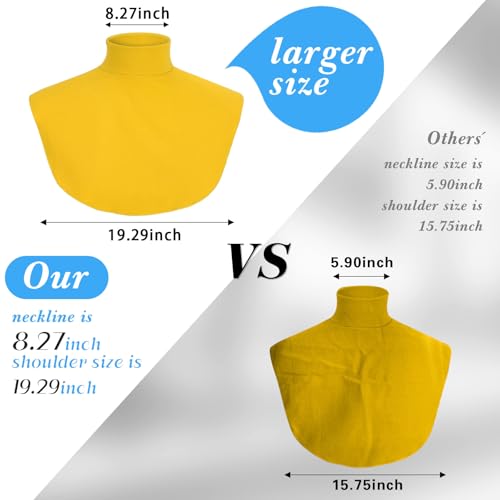 Image of Cutecrop Turtleneck Dickey Extra Large Fake Collar Detachable Dickey Collar Half Mock Turtleneck for Men Women