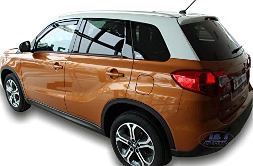 J&J AUTOMOTIVE Heko Déflecteurs d'air et de Vent pour Suzuki Vitara 2 5P. Berline Depuis 2014, Lot de 2pcs, Teintés, Avant et Arrière, Aérodynamique
