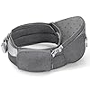 Portabebés SUNVENO para Bebé, Asiento Ergonómico de Cintura para Cadera con Descompresión, Porta-tejidos Blandos de Tela Ligera Certificada para Recién Nacidos, Niños, 6-38 lbs, Gris (HC2963-GY-E-VC) #3