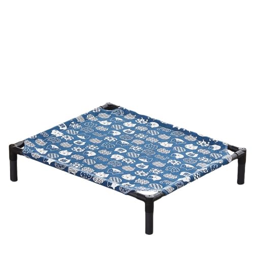 SearEase ペットベッド 夏用 犬用 猫用 脚付き コット キャンプベッド 小型犬用高床式ベッド 猫の冷却ベッド 犬の冷却ベッド 高架猫ベッド 猫ハンモック 猫の寝床 通気性 寝床 猫用ベッド 犬用ベッド (70*55*15cm,E)