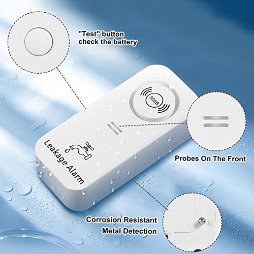 Water Detectors 90Db Adjustable Audio Alarm Sensor, Sensitive Leak And Drip Alert For Kitchen Bathroom Basement (2 Pack) #TOP3