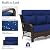 PIZZELLO 4 Pieces Patio Furniture Set w/3-Seater Outdoor Sectional Sofa, Swivel Rocker Patio Chairs and Side Table, Outdoor Wicker Conversation Set for Backyard (5" Cushions and 25" Full Support Back)
