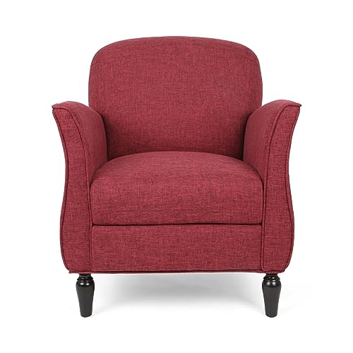 Christopher Knight Home Crew Traditional Tweed Armchair, Cranberry, Gray